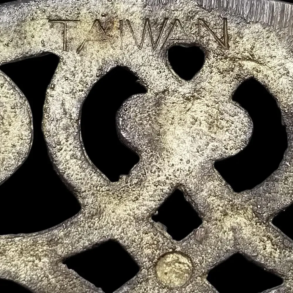 Vintage Belt Buckle Solid Brass Women Abstract Celtic Hippie Goth Made In Taiwan